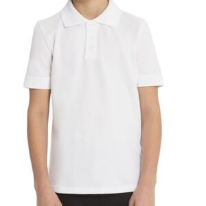Galaxy Uniform White Polo Shirt Short-Sleeve Size 14 Big Boys Girls